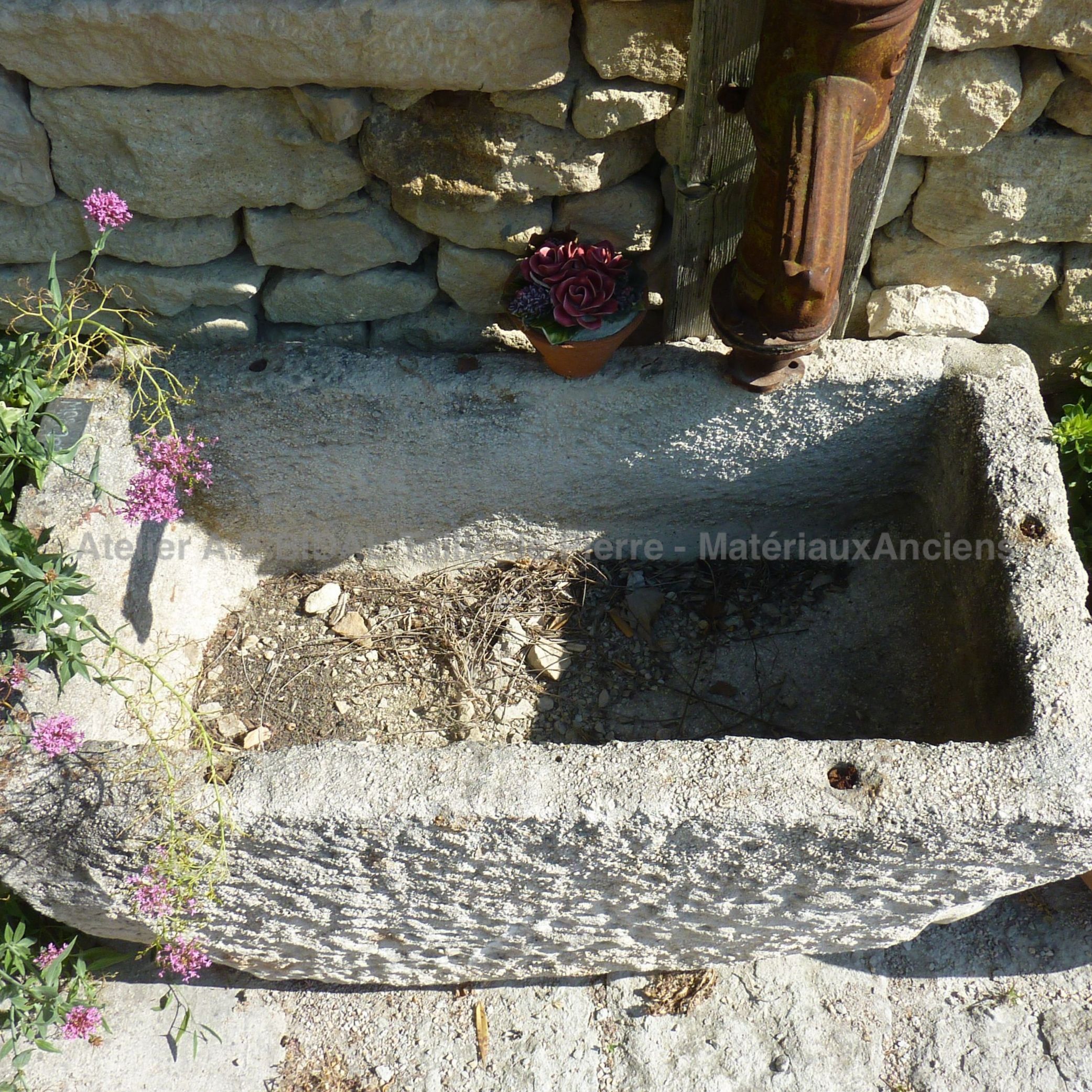 Beautiful old stone trough with depth - in the ideal stone tray to make plantations or a stone basin.