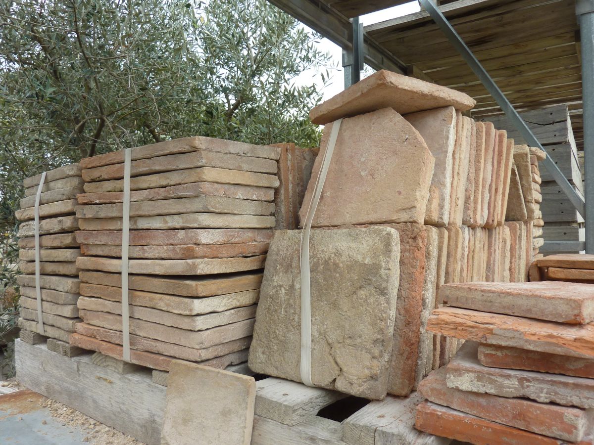 Reclaimed stone flooring