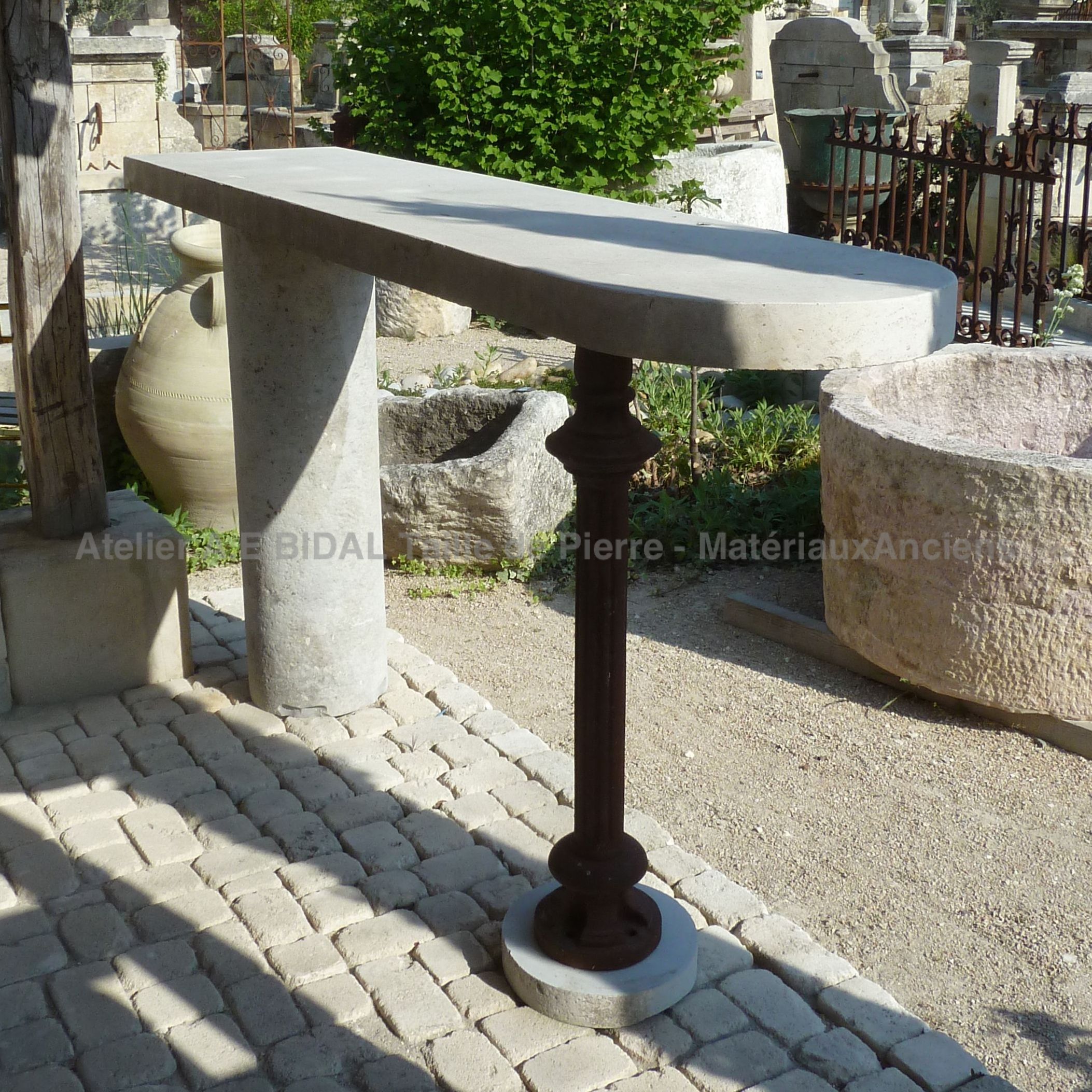 Summer kitchen element made of old materials - old garden furniture