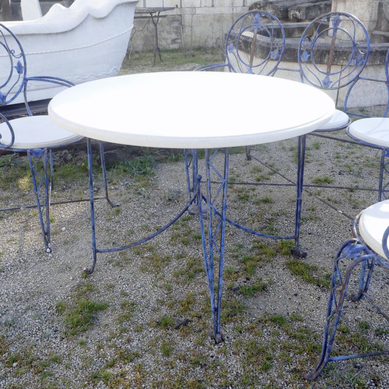Mobilier de jardin en fer forgé artisanal en vente chez Alain BIDAL en Provence