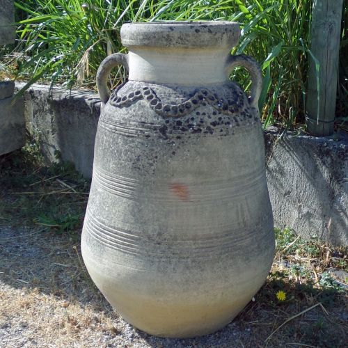 Ancienne jarre en terre cuite, une belle amphore au charme méditerranéen - Atelier Alain BIDAL (Provence)