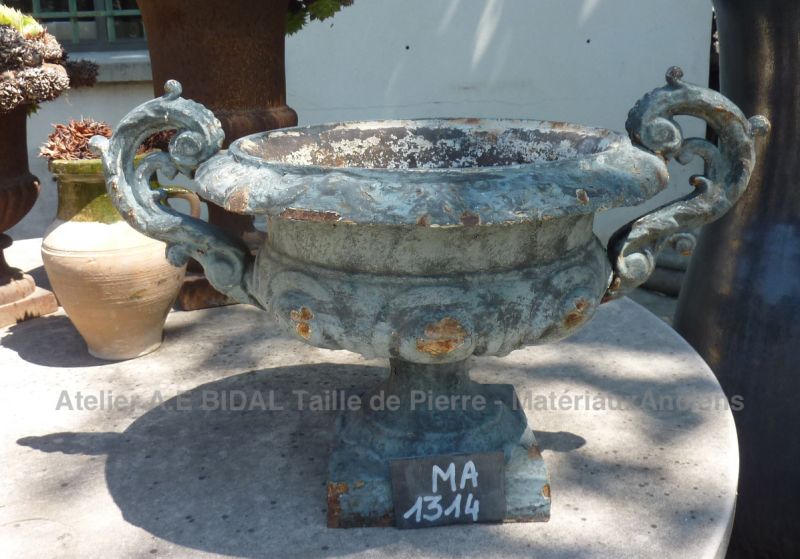 Authentic old vase - a vase made of old materials by a craftsman of the past.
