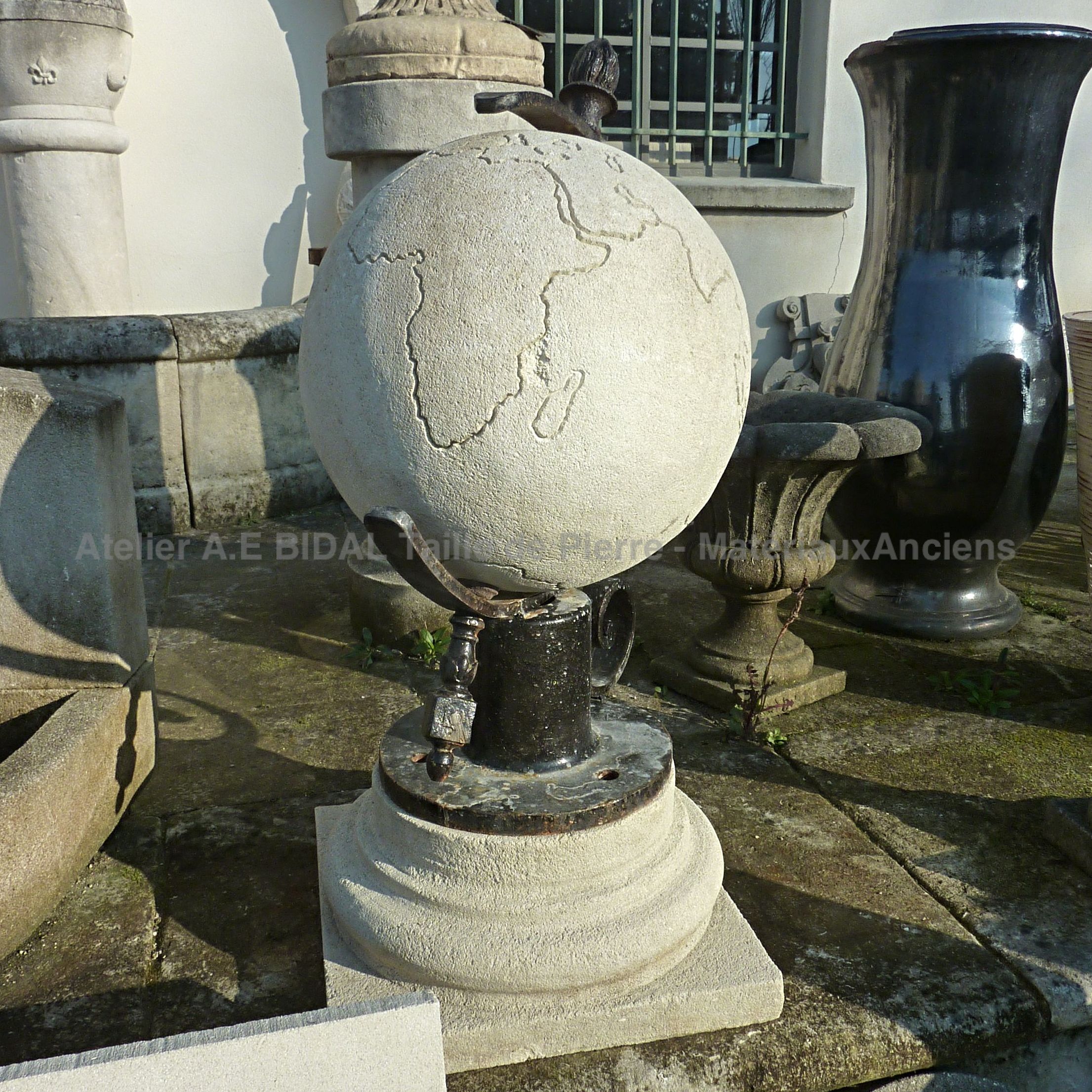 Old decorative item made of old materials - globe.