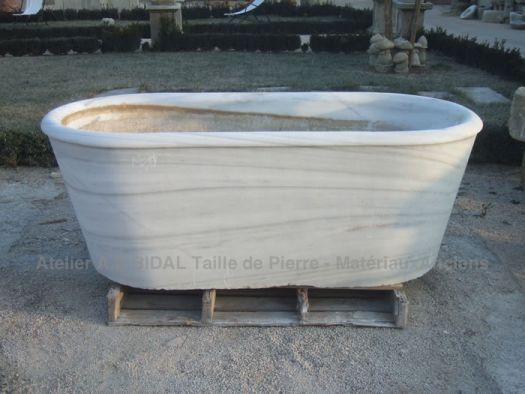 Baignoire ancienne en marbre de Carrare ** VENDUE