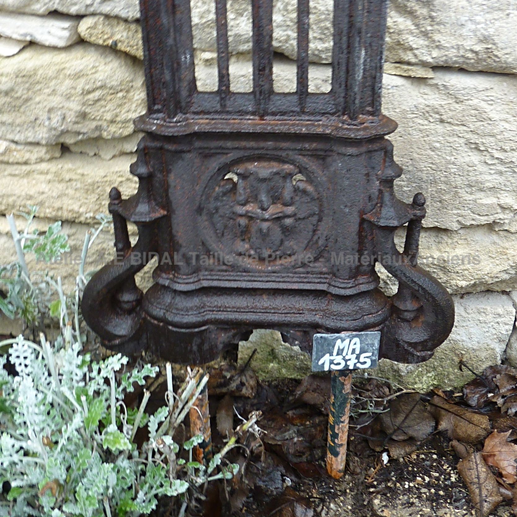 Old 19th century cross - a Christian cross made of old cast iron.