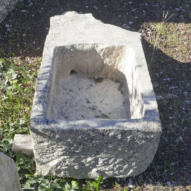 Old stone flower box for sale at Alain BIDAL, Antique Materials in Provence