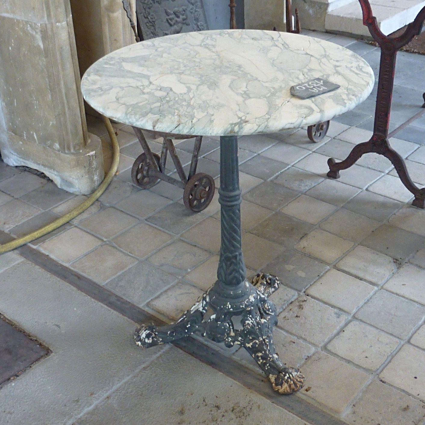 Cast iron marble table deals