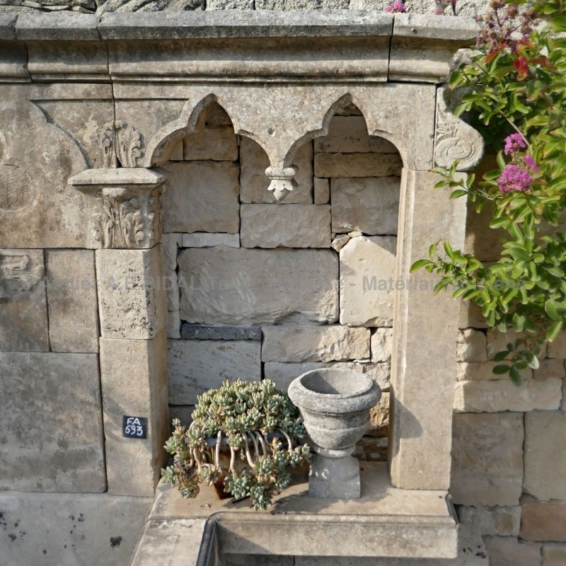 Fountain made of antique stones with a Gothic style inspiration ** SOLD