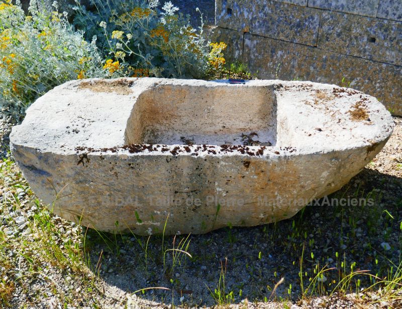 Large antique stone trough by Atelier Alain Bidal, Antique Materials in Provence.