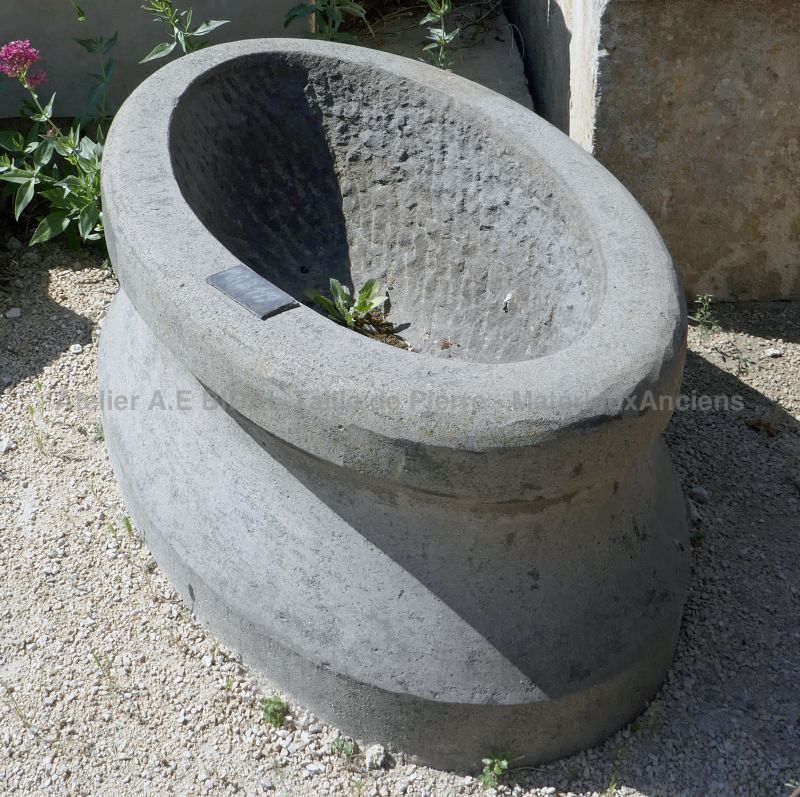 Antique stone trough for sale at Alain Bidal Antique Materials in Provence