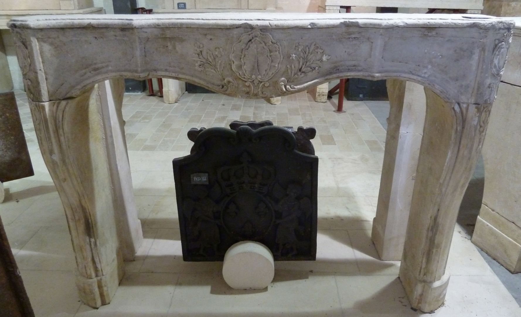 Beautiful old stone fireplace part of a Cultural French Asset passport