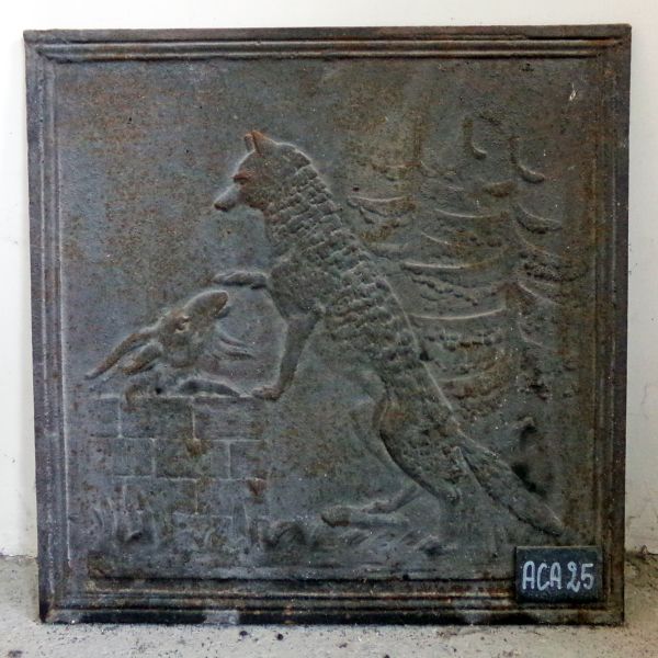 Antique cast iron fireback from Atelier Alain BIDAL - Provence.