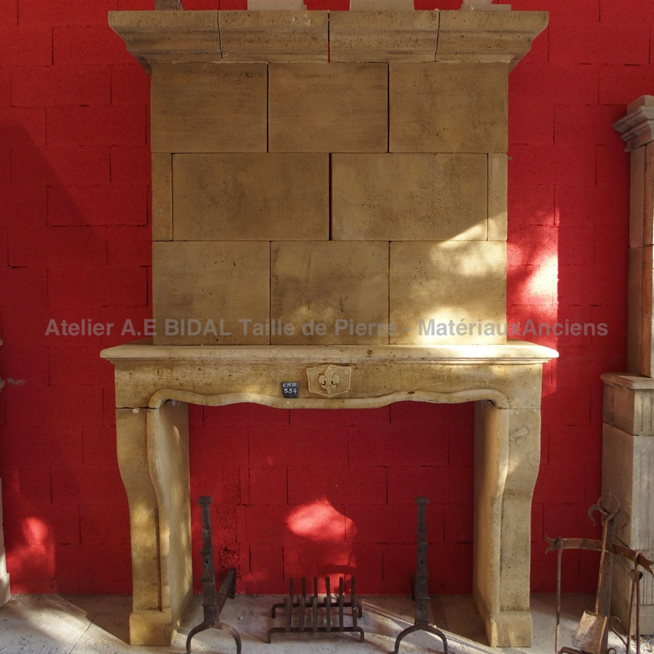 Superb old fireplace - a traditional fireplace dating from Louis XV reign.