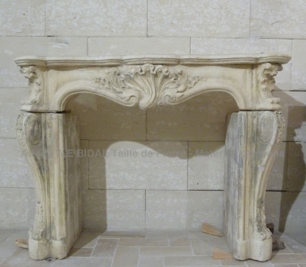 Pair of stone pillar : landscaping in carved stone.