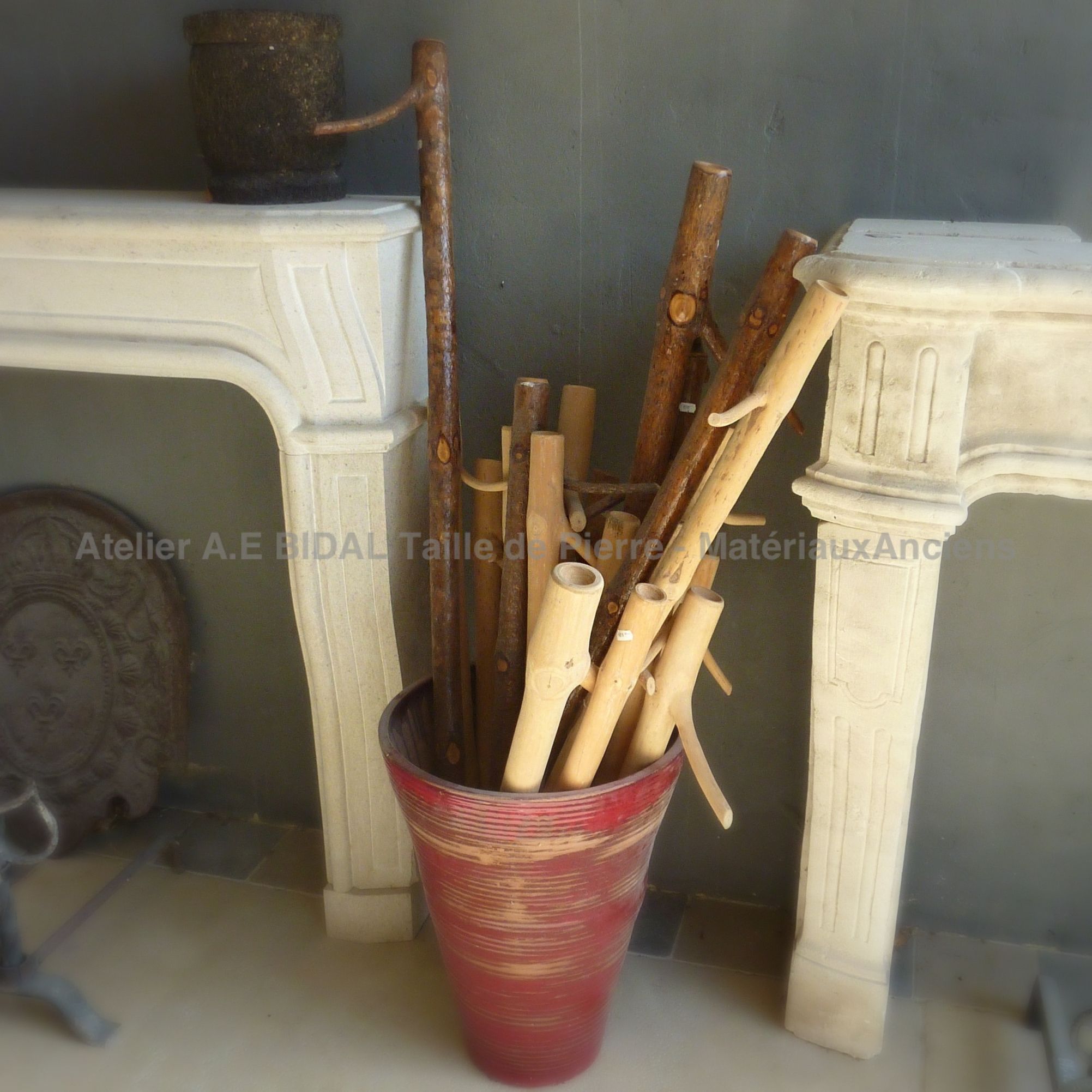 Accessoires cheminée: un beau soufflet de cheminée en bois/ bouffadou.
