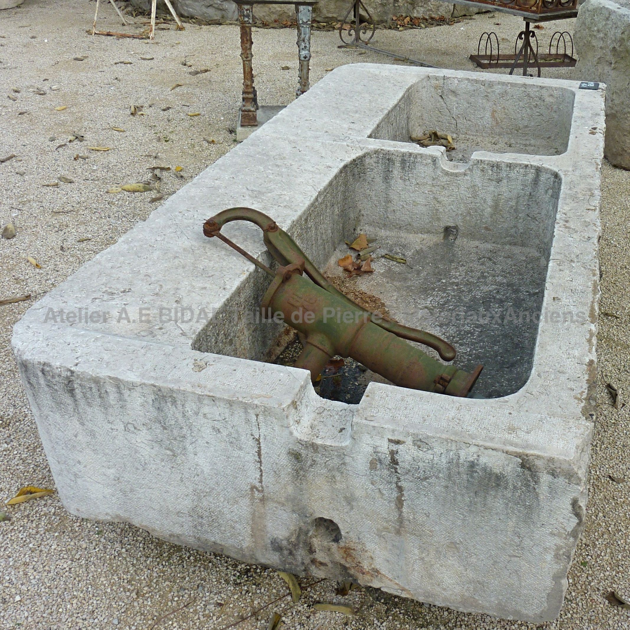Double antique stone washtub ** SOLD