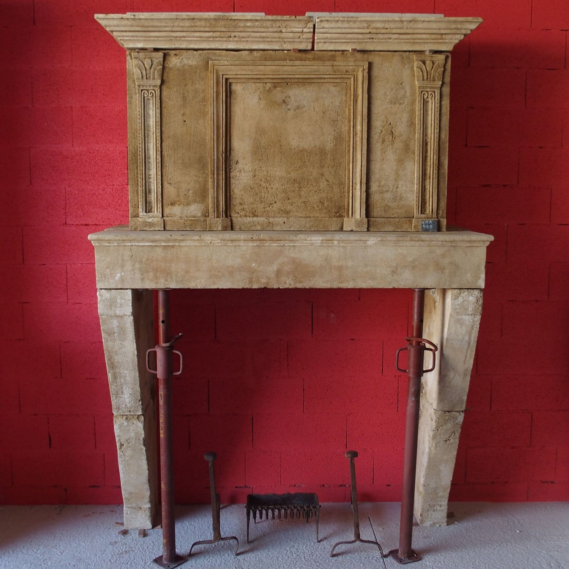 Beautiful old fireplace - rustic fireplace 17th century.