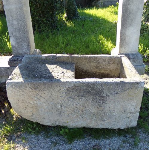 Antique stone wash-basin with patina