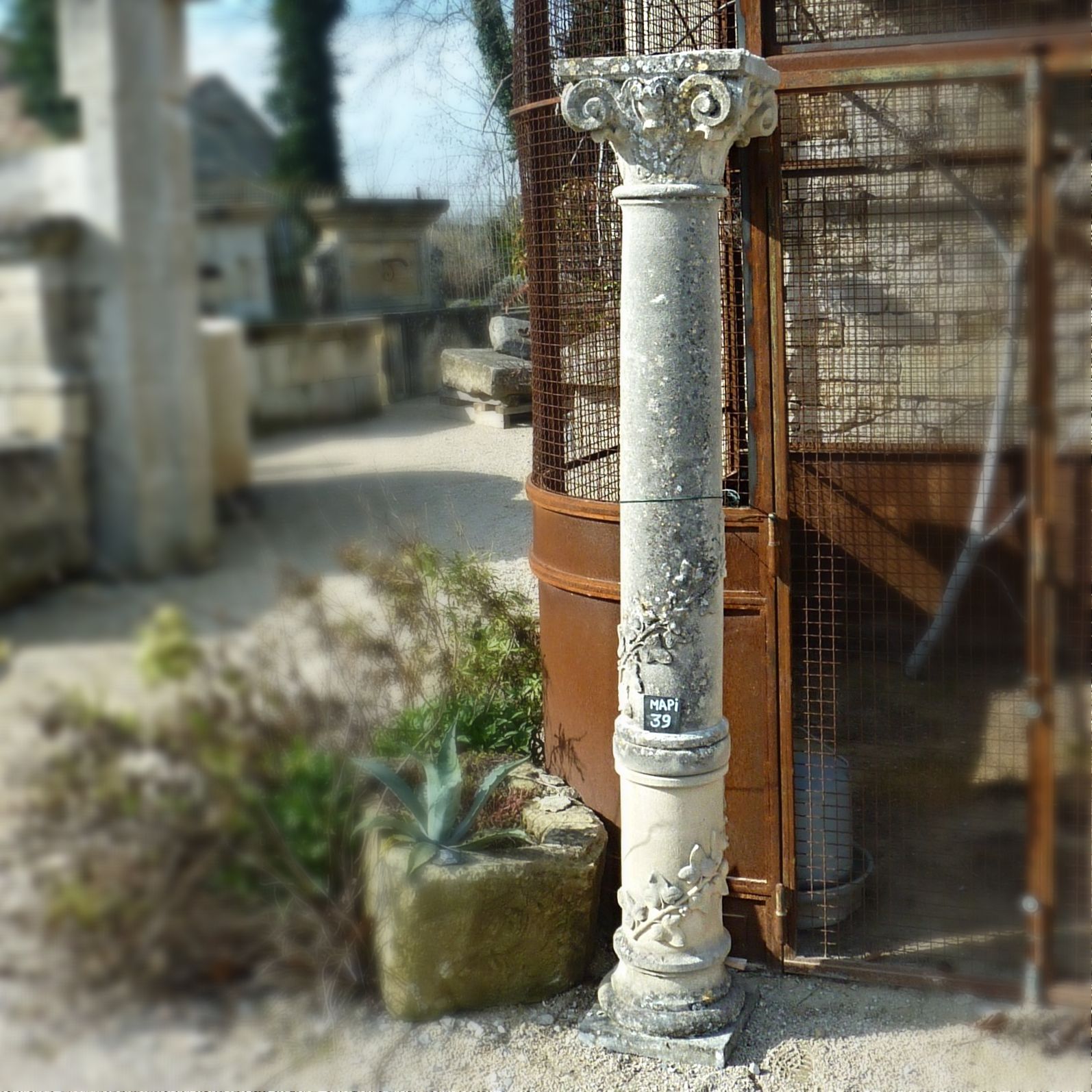 Wonderful pair of antique finely sculpted columns ** SOLD
