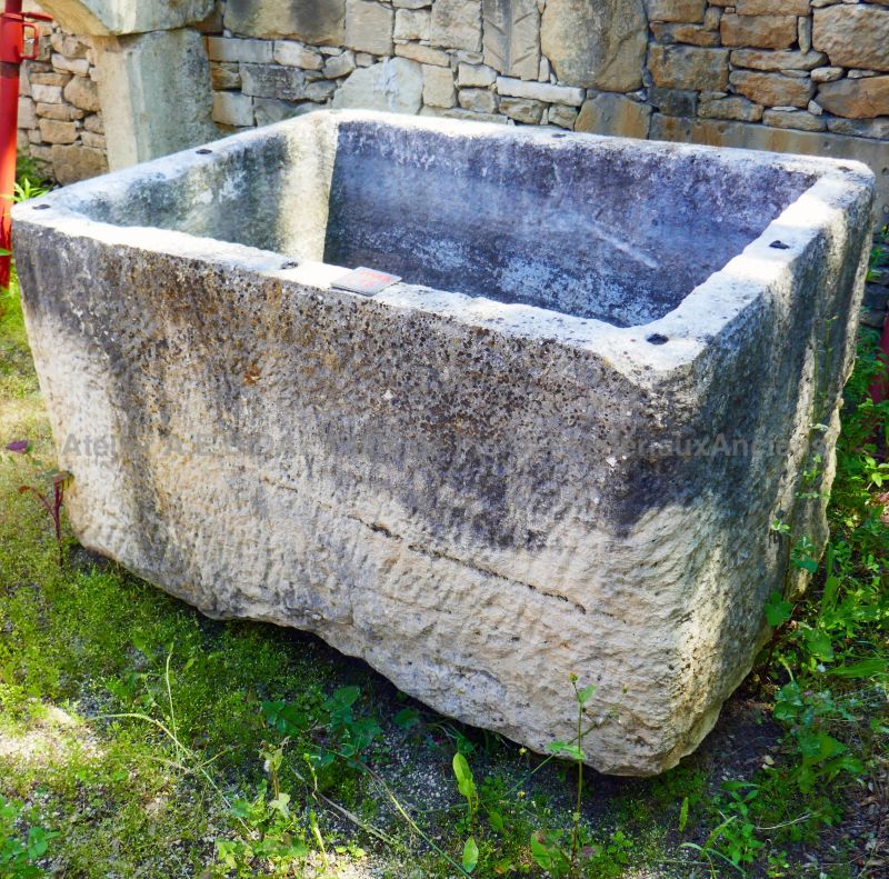 Large massive antique stone trough by The Antique Materials in Provence Alain Bidal