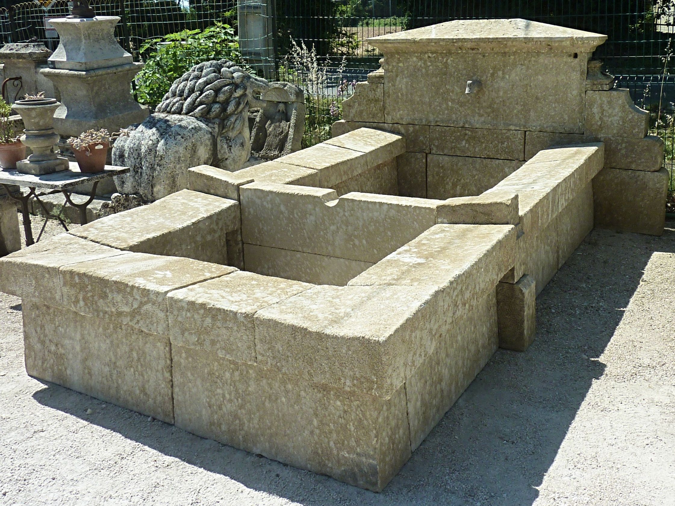 Superb ancient Provencal village wash-house in stone - a beautiful restoration by Atelier Bidal.